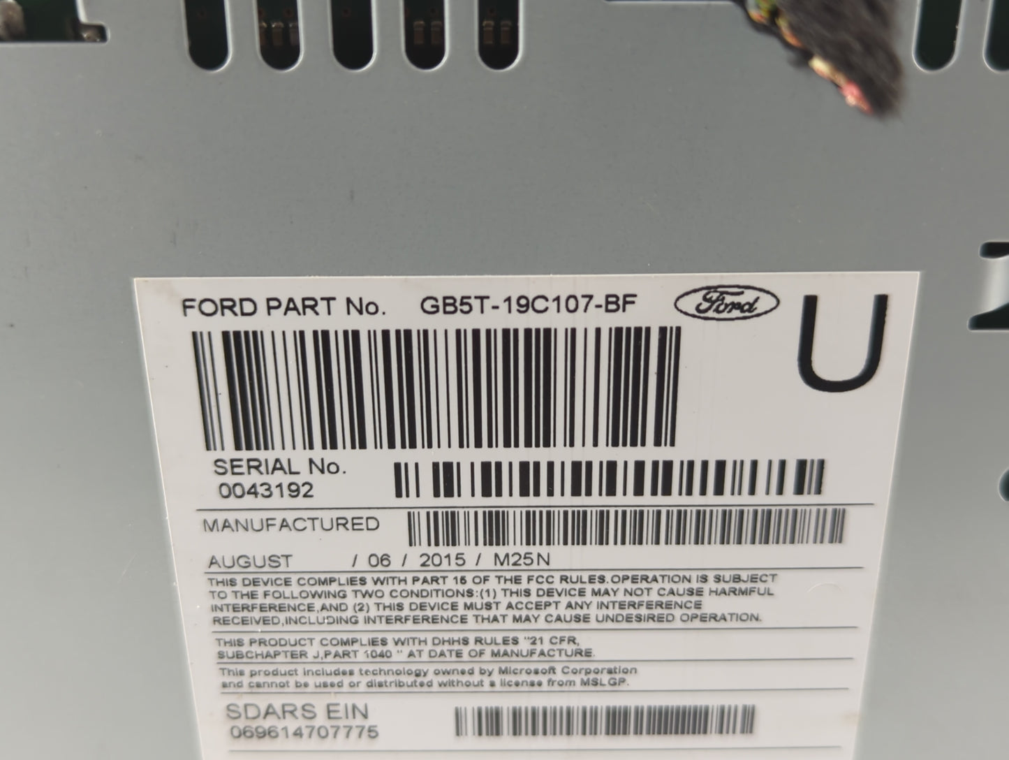 2016-2017 Ford Explorer Am Fm Cd Player Radio Receiver - Oemusedautoparts1.com
