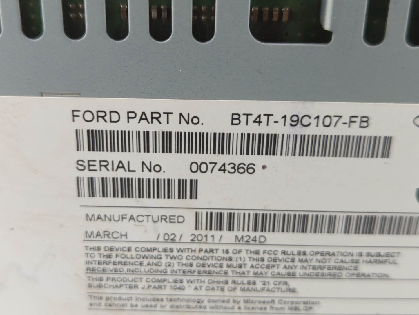 2016 Ford Explorer Am Fm Cd Player Radio Receiver - Oemusedautoparts1.com