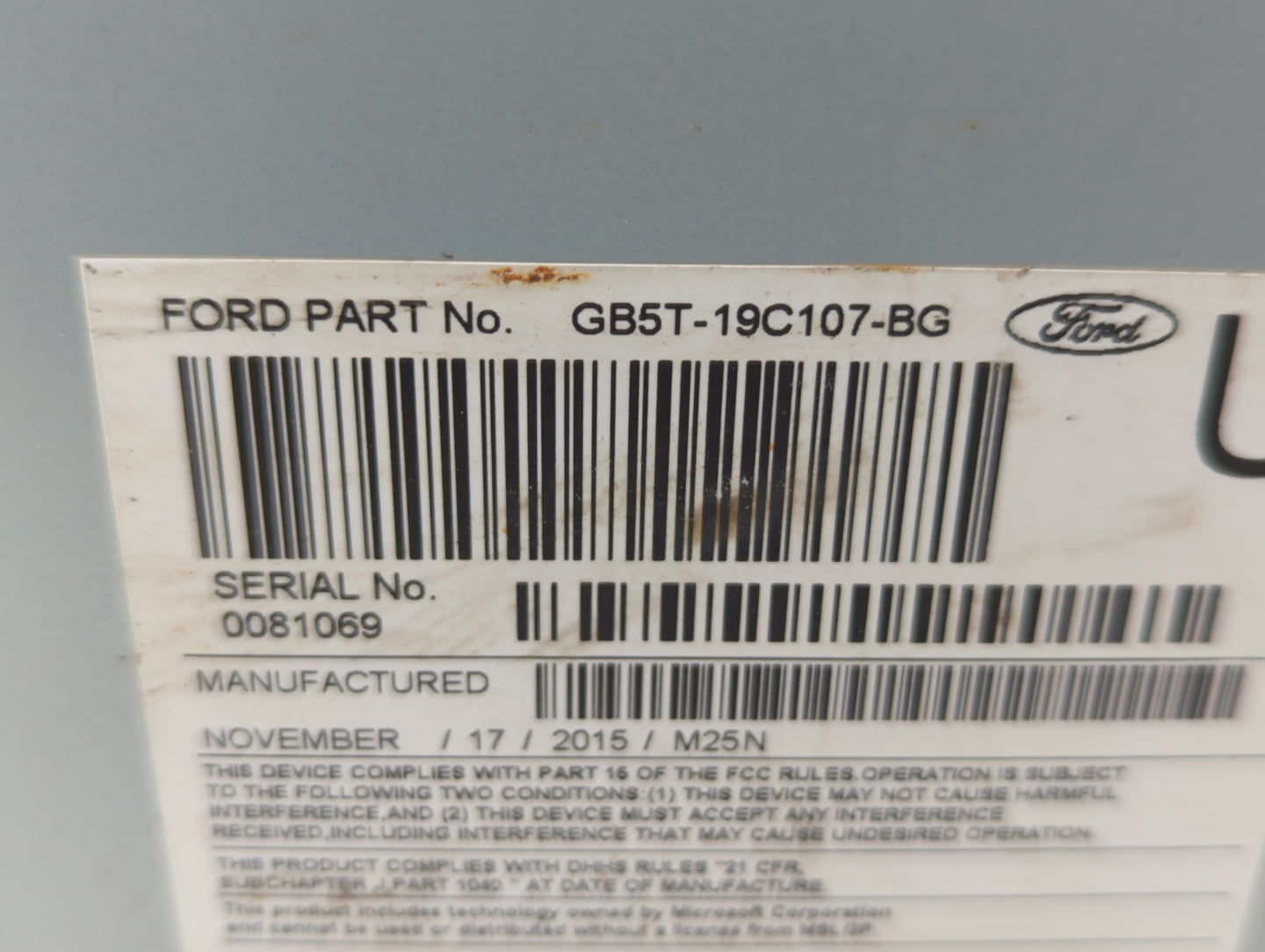 2016-2017 Ford Explorer Am Fm Cd Player Radio Receiver - Oemusedautoparts1.com