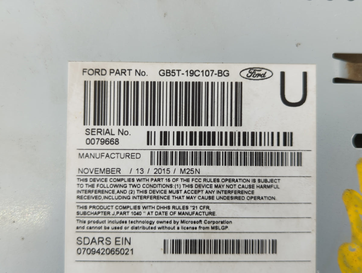 2016-2017 Ford Explorer Am Fm Cd Player Radio Receiver 555057 - Oemusedautoparts1.com