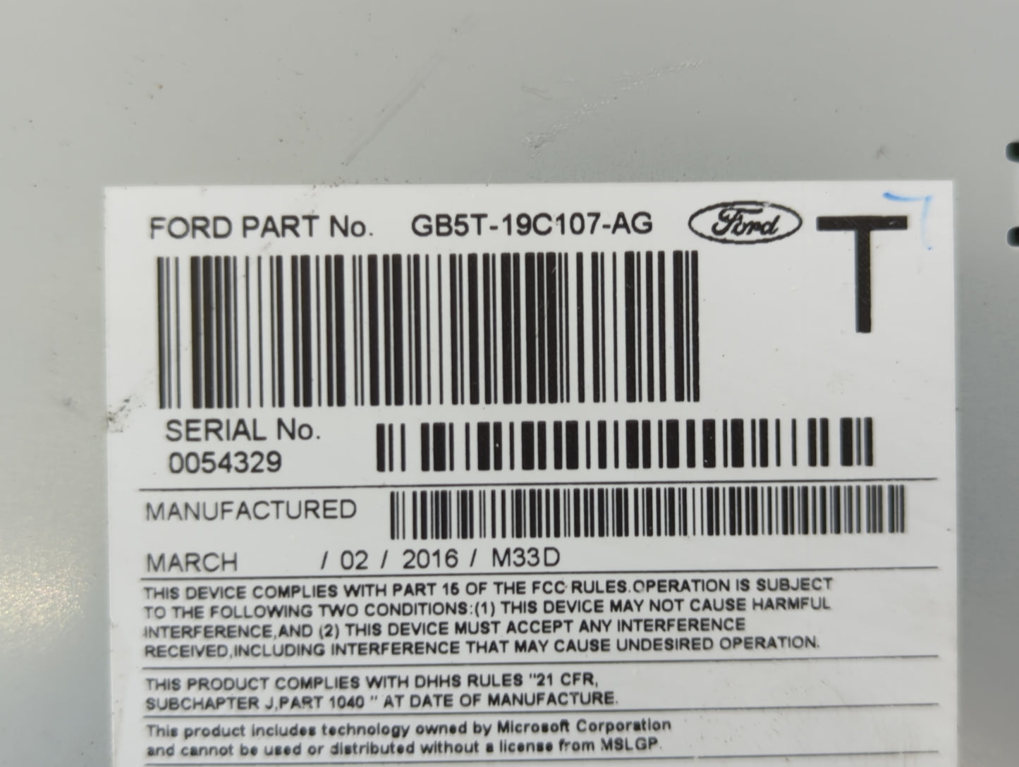 2016-2017 Ford Explorer Am Fm Cd Player Radio Receiver - Oemusedautoparts1.com