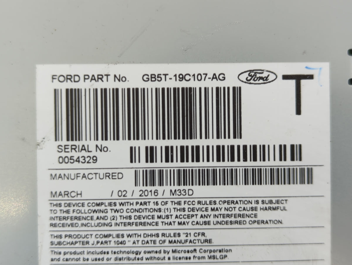 2016-2017 Ford Explorer Am Fm Cd Player Radio Receiver 663258 - Oemusedautoparts1.com