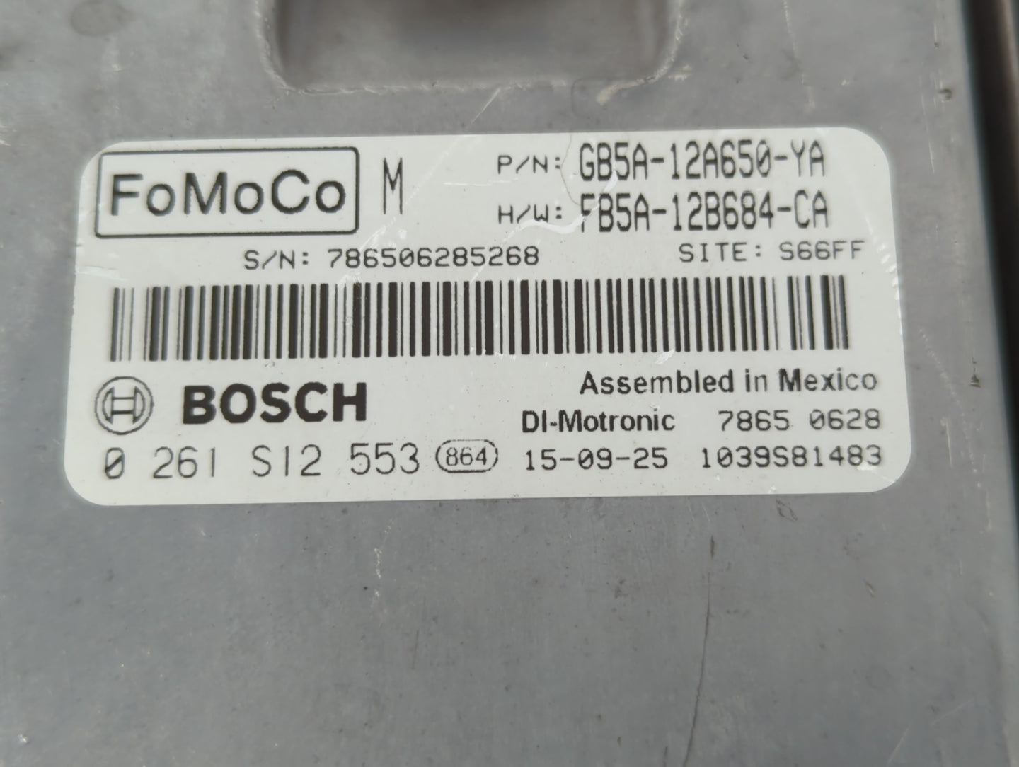 2016-2019 Ford Explorer PCM Engine Control Computer ECU ECM PCU OEM P/N:FB5A-12B684-CA GB5A-12A650-YA Fits OEM Used Auto Par