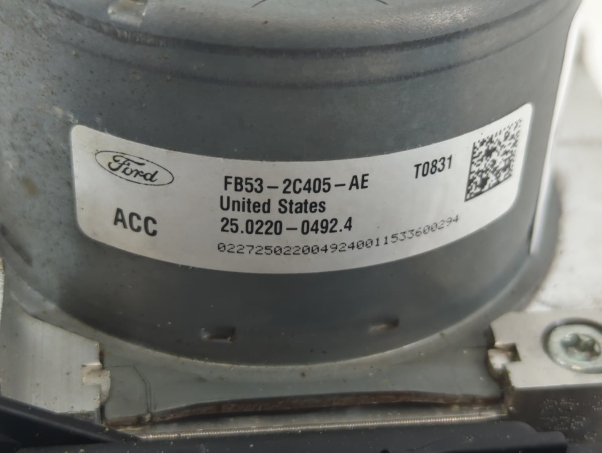 2016-2019 Ford Explorer Anti-Lock Brake ABS Pump Module Actuator OEM P/N:FB53-2C405-AE Fits Fits 2016 2017 2018 2019 OEM Use
