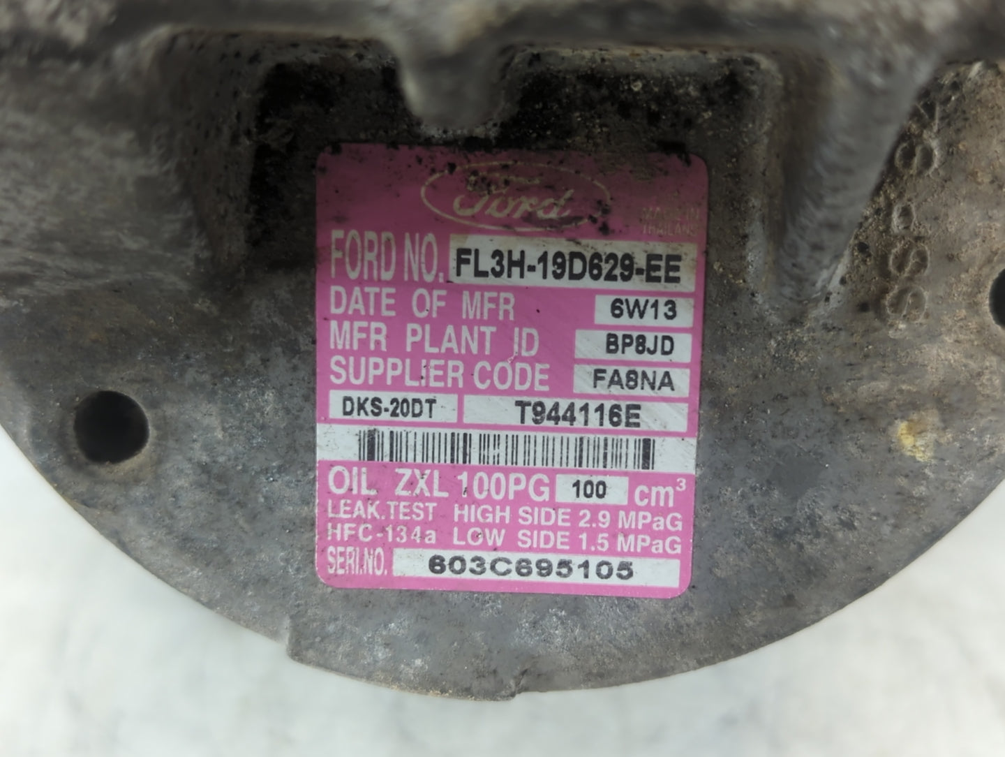 2015-2016 Ford F-150 Air Conditioning A/c Ac Compressor Oem - Oemusedautoparts1.com