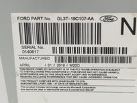 2016-2017 Ford F-150 Radio AM FM Cd Player Receiver Replacement P/N:GL3T-19C107-AA Fits Fits 2016 2017 OEM Used Auto Parts -