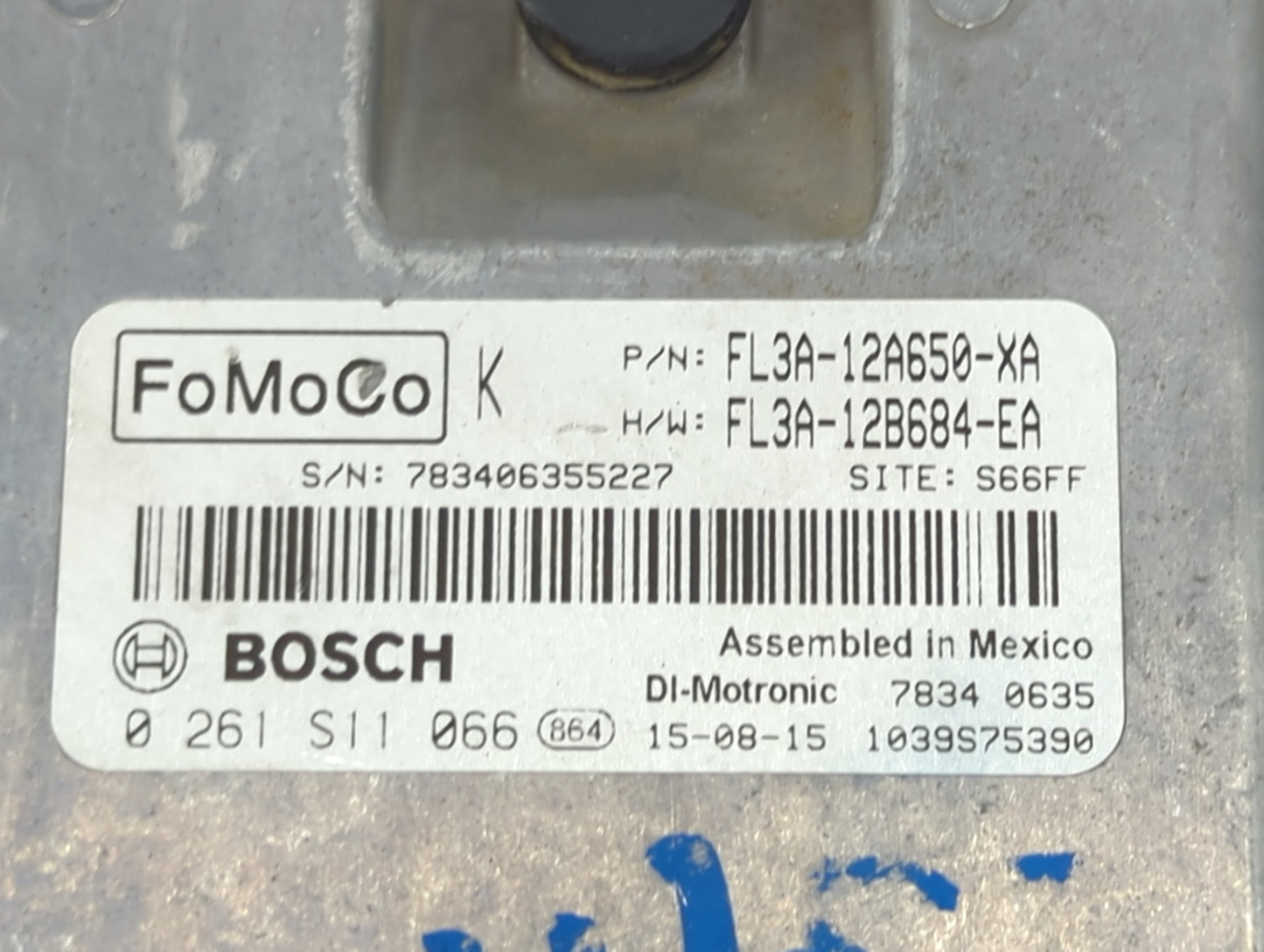 2015-2016 Ford F-150 PCM Engine Control Computer ECU ECM PCU OEM P/N:FL3A-12A650-XA 0 261 S11 066 Fits Fits 2015 2016 OEM Us