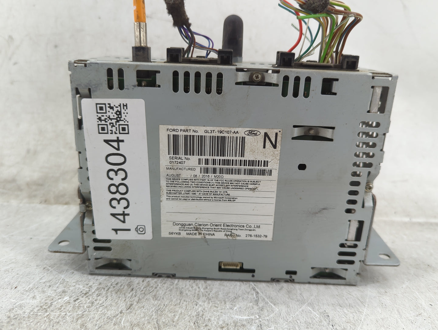 2016 Ford F-150 Radio AM FM Cd Player Receiver Replacement P/N:GL3T-19C107-AA 276-1532-79 Fits OEM Used Auto Parts - Oemused