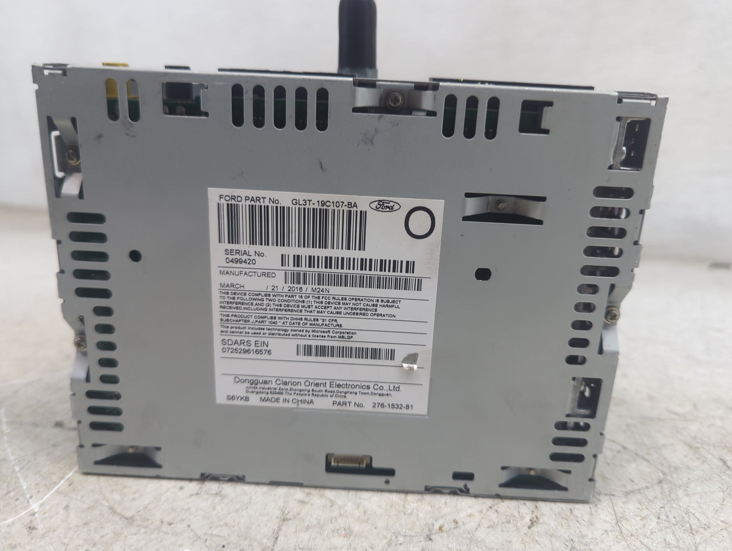 2016 Ford F-150 Radio AM FM Cd Player Receiver Replacement P/N:PU-3640P-C GL3T-19C107-BA, 276-1532-81 Fits OEM Used Auto Par
