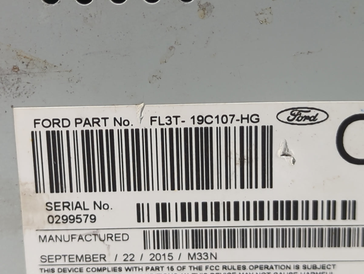 2015-2016 Ford F-150 Radio AM FM Cd Player Receiver Replacement P/N:PU-3640P-B FL3T-19C107-HG Fits Fits 2015 2016 OEM Used A