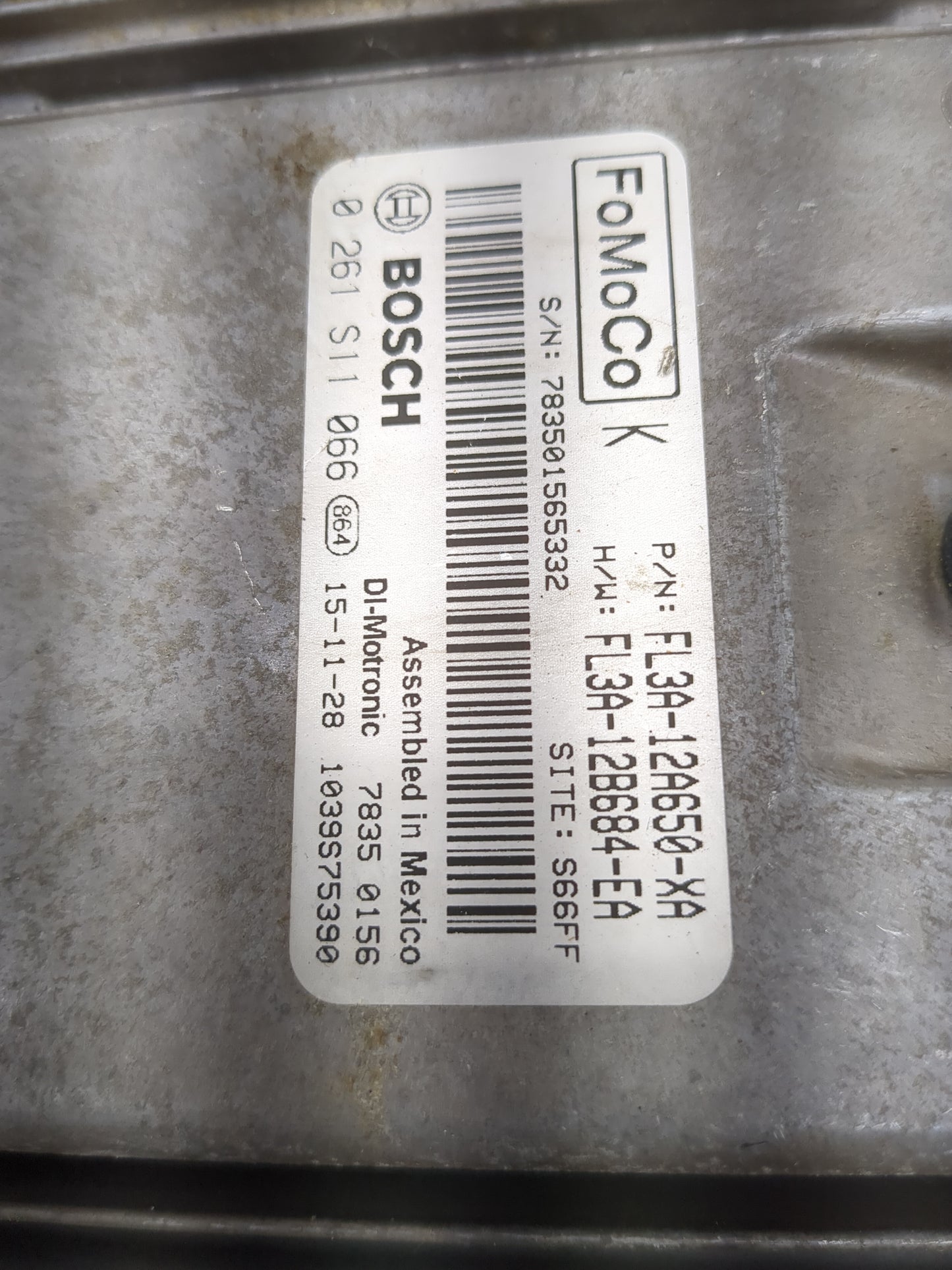 2016 Ford F150 PCM Engine Control Computer ECU ECM PCU OEM P/N:FL3A-12A650-XA FL3A-12B684-EA, 0261S11066 Fits Fits 2015 OEM 