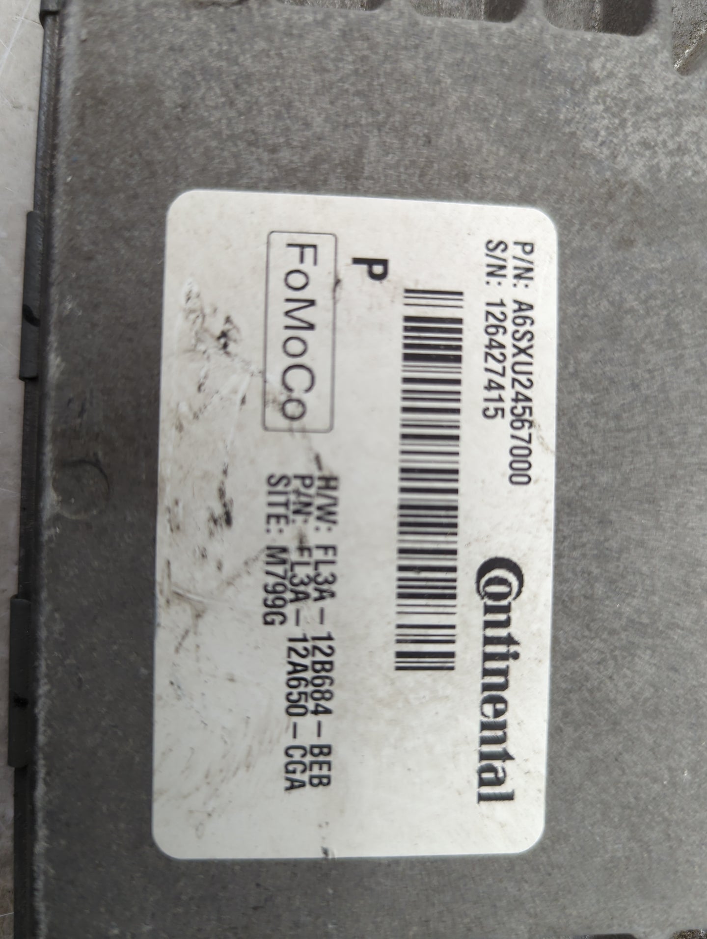 2016 Ford F150 PCM Engine Control Computer ECU ECM PCU OEM P/N:A6SXU24567000 FL3A-12B684-BEB Fits Fits 2015 2017 2018 2019 O