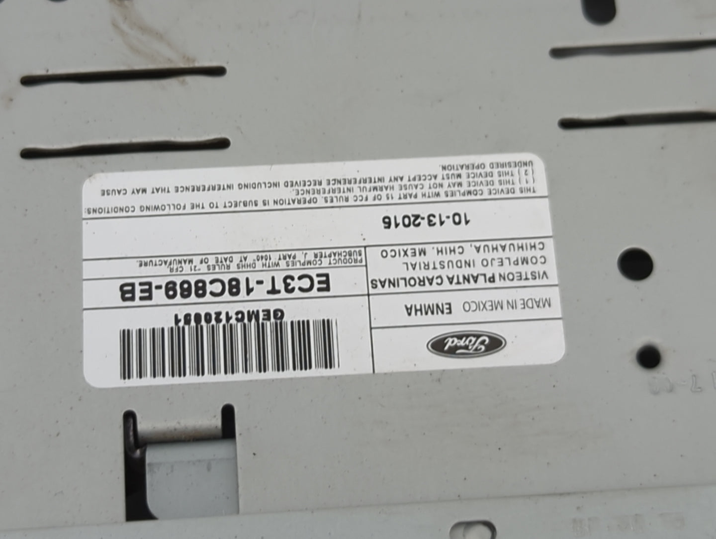 2016 Ford F250sd Radio AM FM Cd Player Receiver Replacement P/N:EC3T-18C869-EB Fits Fits 2014 2015 OEM Used Auto Parts - Oem
