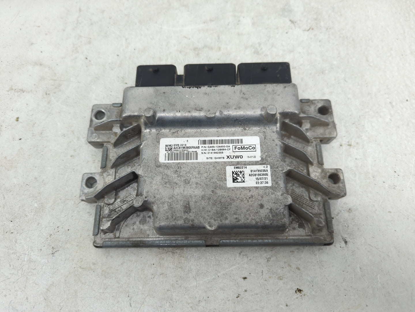 2016-2017 Ford Fiesta PCM Engine Control Computer ECU ECM PCU OEM P/N:C1BA-12B684-CF GA6A-12A650-GA Fits Fits 2016 2017 OEM 