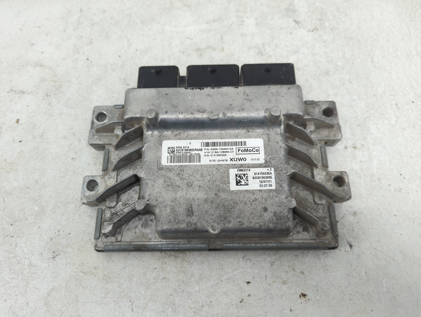 2016-2017 Ford Fiesta PCM Engine Control Computer ECU ECM PCU OEM P/N:C1BA-12B684-CF GA6A-12A650-GA Fits Fits 2016 2017 OEM 