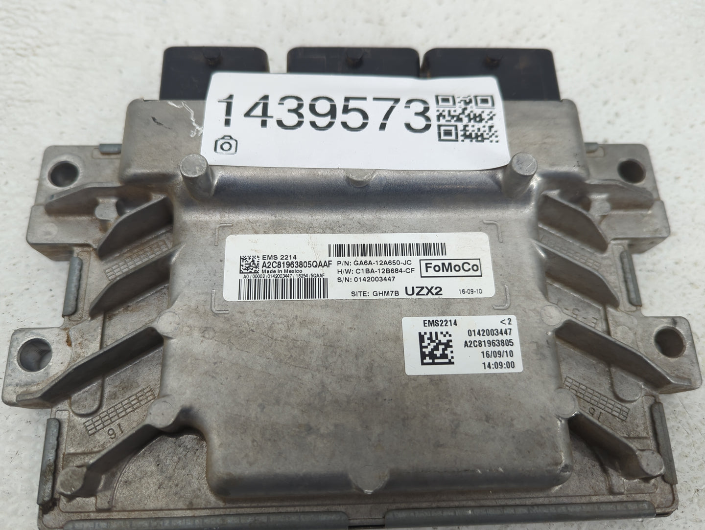 2015-2016 Ford Fiesta PCM Engine Control Computer ECU ECM PCU OEM P/N:A2C81963805QAAF GA6A-12A650-JC Fits Fits 2015 2016 OEM
