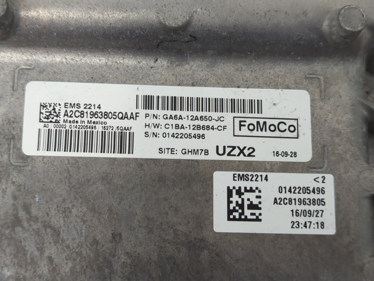 2015-2017 Ford Fiesta PCM Engine Control Computer ECU ECM PCU OEM P/N:GA6A-12A650-JC A2C81963805QAAF Fits Fits 2015 2016 201