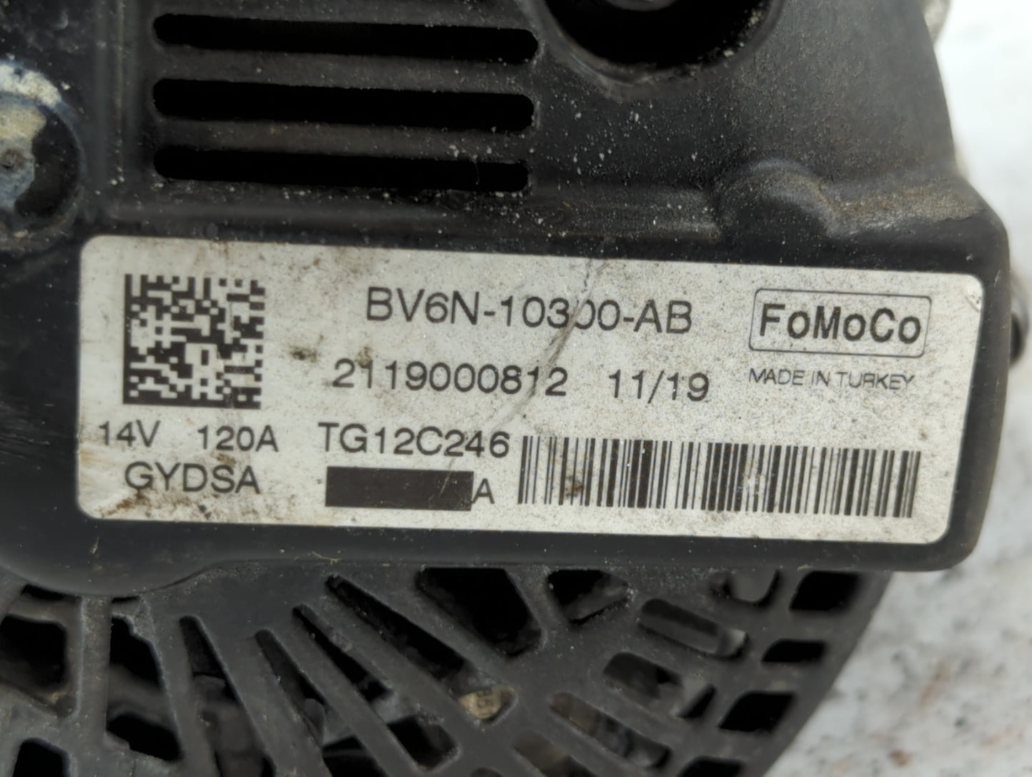 2011-2019 Ford Fiesta Alternator Replacement Generator Charging Assembly Engine OEM P/N:2119000812 BV6N-10300-AB Fits OEM Us