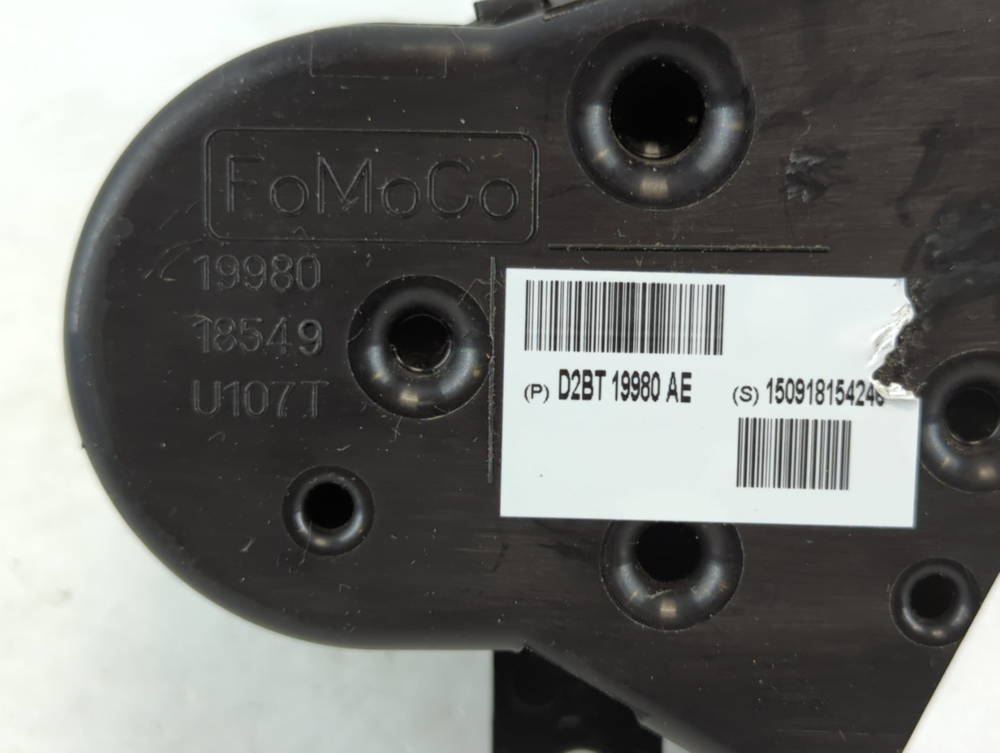 2016 Ford Fiesta Climate Control Module Temperature AC/Heater Replacement Fits OEM Used Auto Parts - Oemusedautoparts1.com