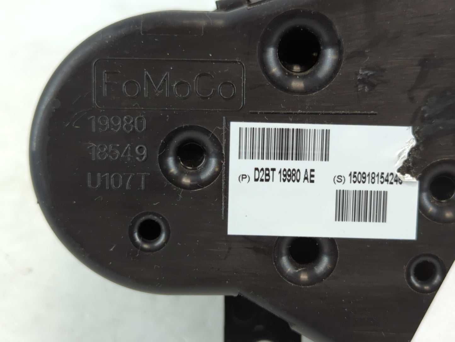 2016 Ford Fiesta Climate Control Module Temperature AC/Heater Replacement Fits OEM Used Auto Parts - Oemusedautoparts1.com