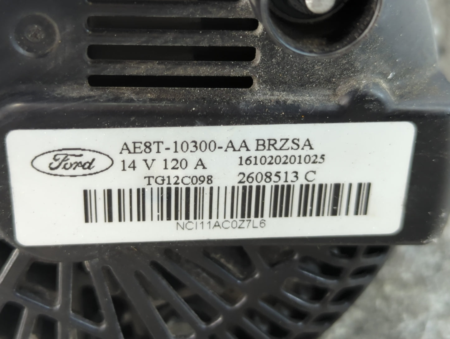 2011-2019 Ford Fiesta Alternator Replacement Generator Charging Assembly Engine OEM P/N:AE8T-10300-AA Fits OEM Used Auto Par