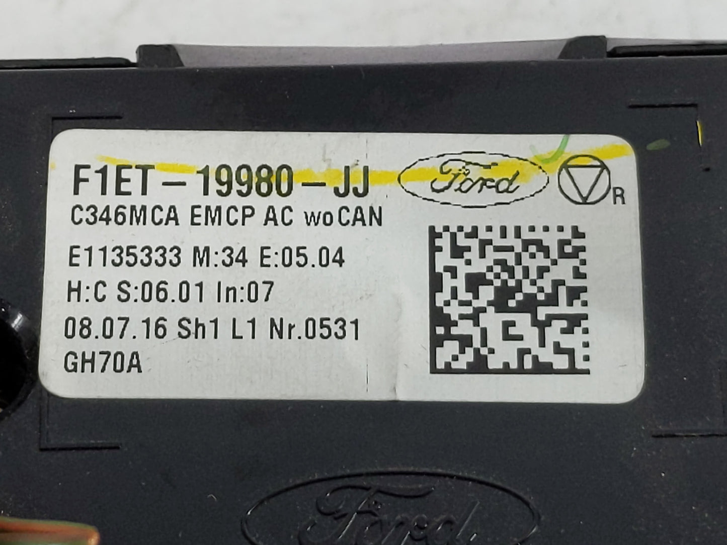 2015-2018 Ford Focus Climate Control Module Temperature AC/Heater Replacement P/N:F1ET-19980-JJ Fits Fits 2015 2016 2017 201