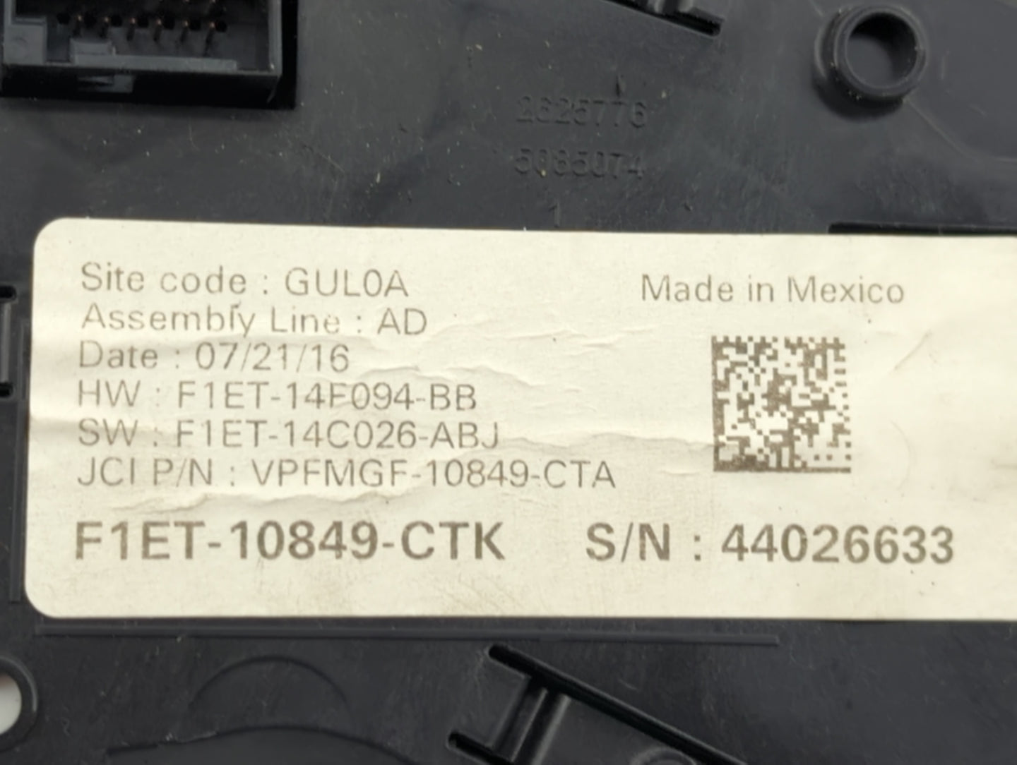 2016 Ford Focus Instrument Cluster Speedometer Gauges P/N:F1ET-10849-CTK Fits OEM Used Auto Parts - Oemusedautoparts1.com
