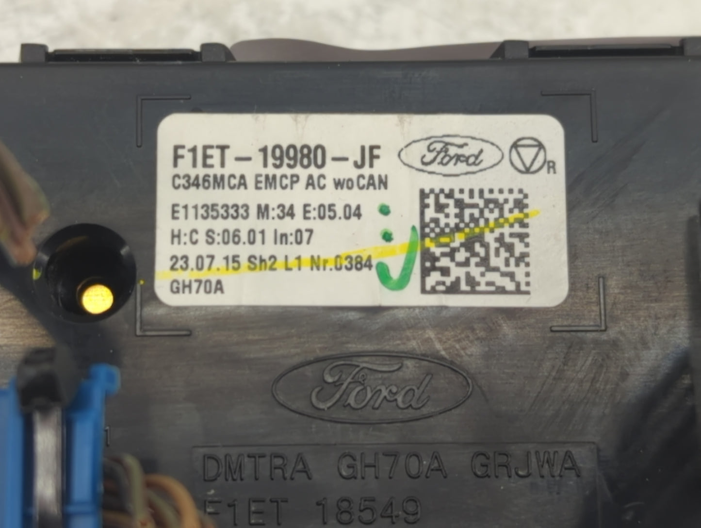 2015-2018 Ford Focus Climate Control Module Temperature AC/Heater Replacement P/N:F1ET-19980-JF Fits Fits 2015 2016 2017 201