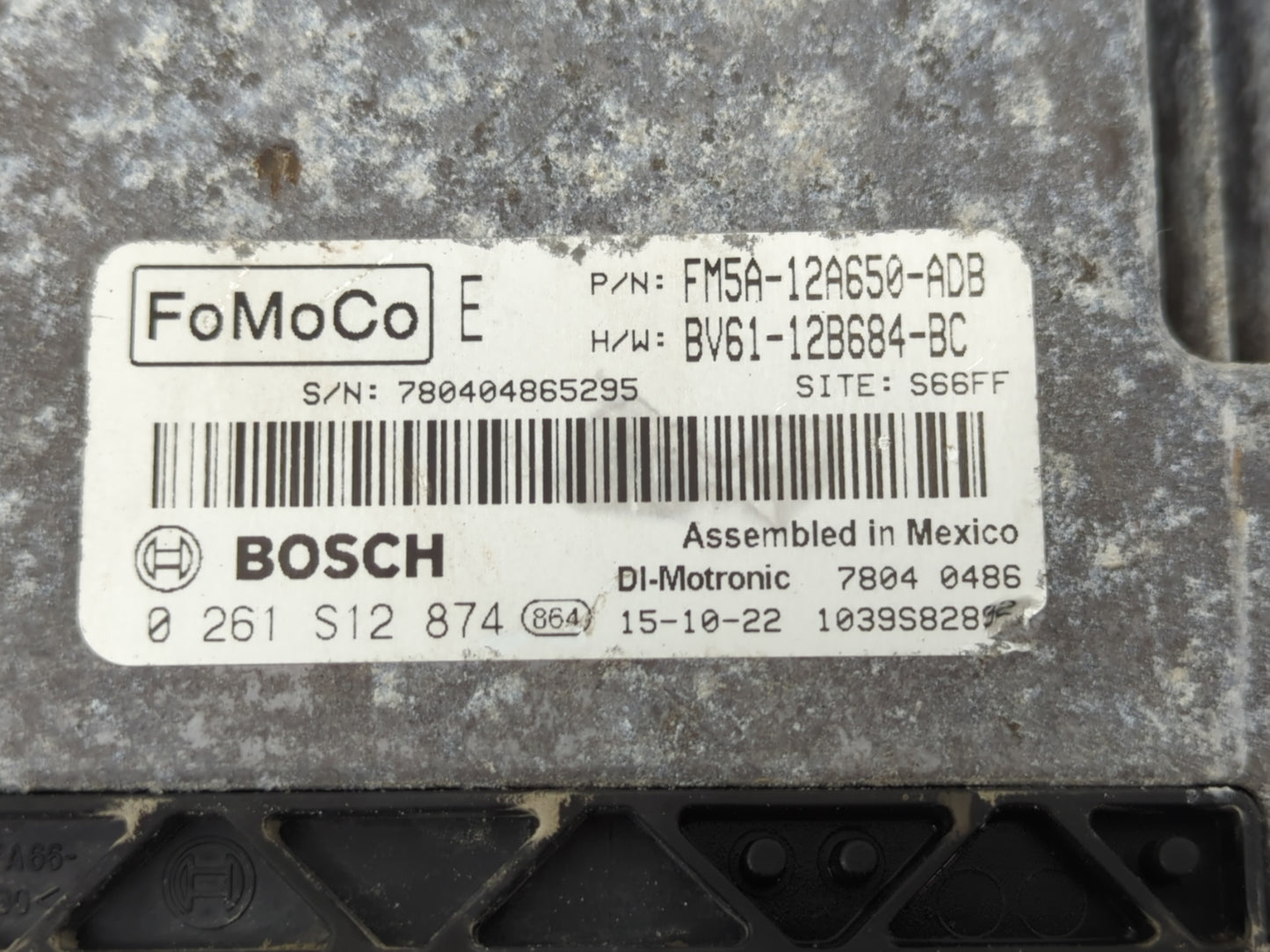 2014-2016 Ford Focus PCM Engine Control Computer ECU ECM PCU OEM P/N:FM5A-12A650-ADB 0 261 S12 874 Fits Fits 2014 2015 2016 