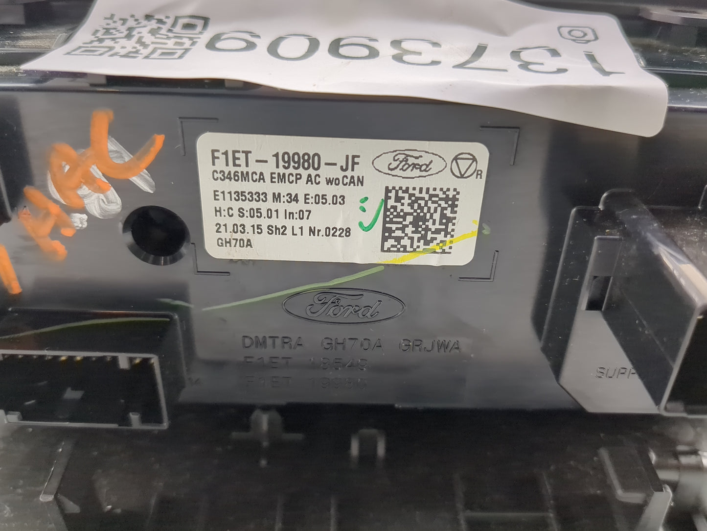 2015-2018 Ford Focus Climate Control Module Temperature AC/Heater Replacement P/N:F1ET-19980-JF Fits Fits 2015 2016 2017 201