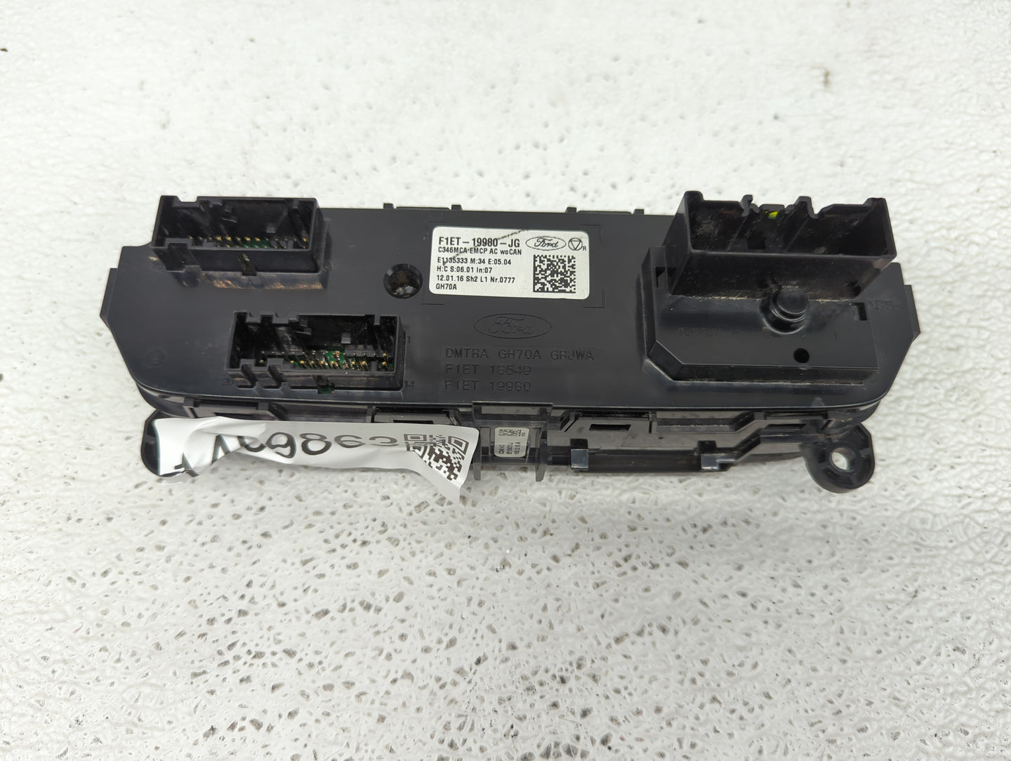 2015-2018 Ford Focus Climate Control Module Temperature AC/Heater Replacement P/N:F1ET-19980-JG Fits Fits 2015 2016 2017 201