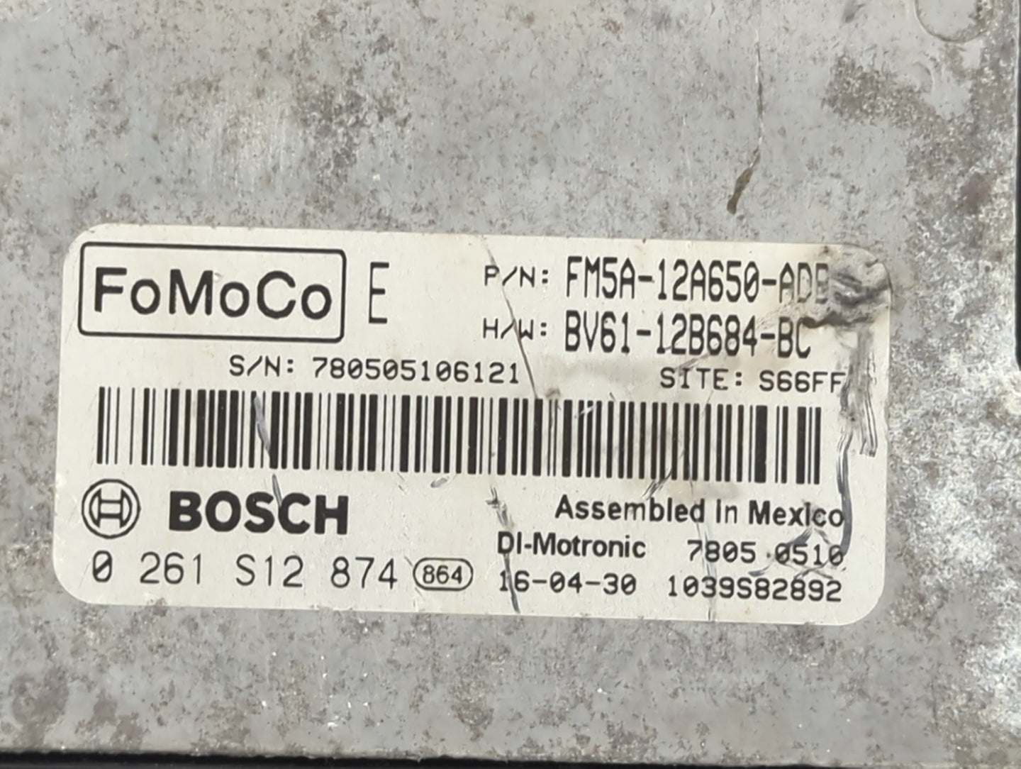 2013-2018 Ford Focus PCM Engine Control Computer ECU ECM PCU OEM P/N:FM5A-12A650-ADB Fits Fits 2013 2014 2015 2016 2017 2018