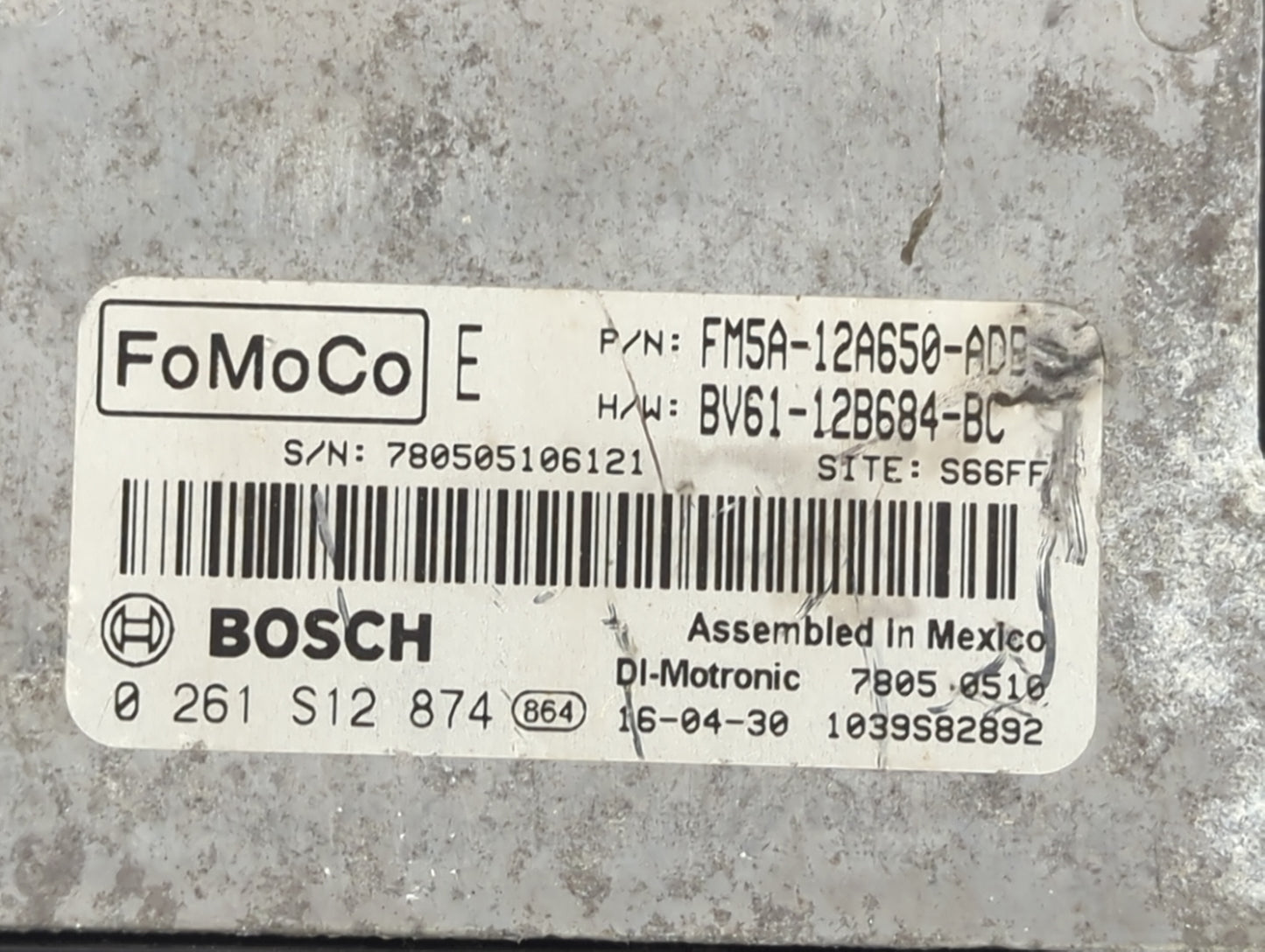 2013-2018 Ford Focus PCM Engine Control Computer ECU ECM PCU OEM P/N:FM5A-12A650-ADB Fits Fits 2013 2014 2015 2016 2017 2018