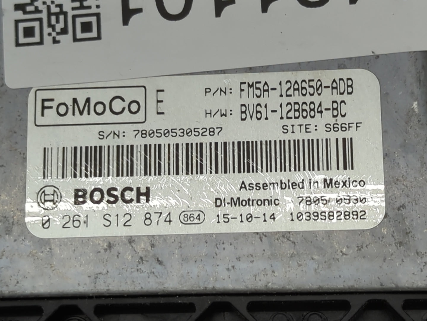 2013-2018 Ford Focus PCM Engine Control Computer ECU ECM PCU OEM P/N:BV61-12B684-BC FM5A-12A650-ADB Fits OEM Used Auto Parts
