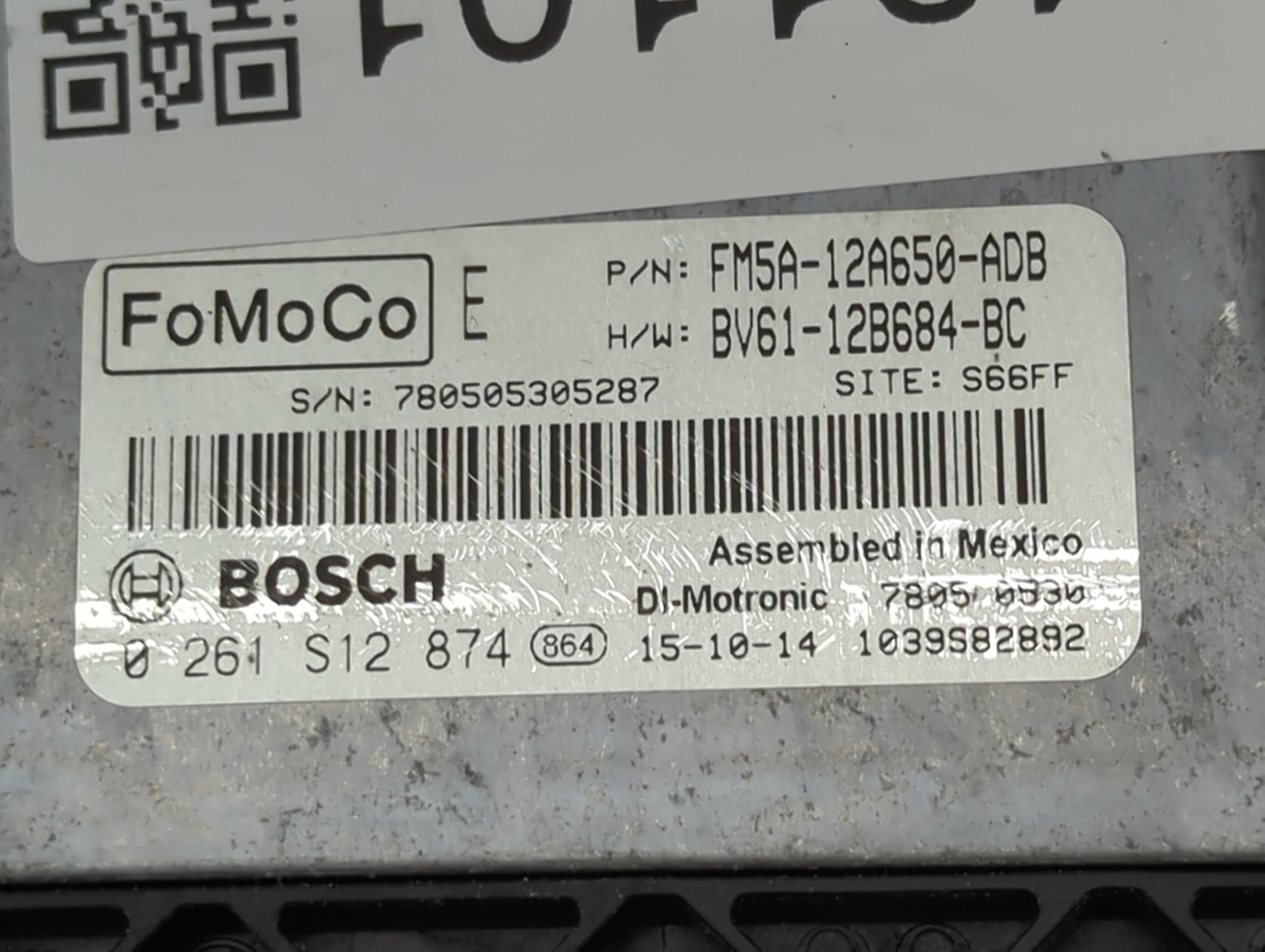 2013-2018 Ford Focus PCM Engine Control Computer ECU ECM PCU OEM P/N:BV61-12B684-BC FM5A-12A650-ADB Fits OEM Used Auto Parts