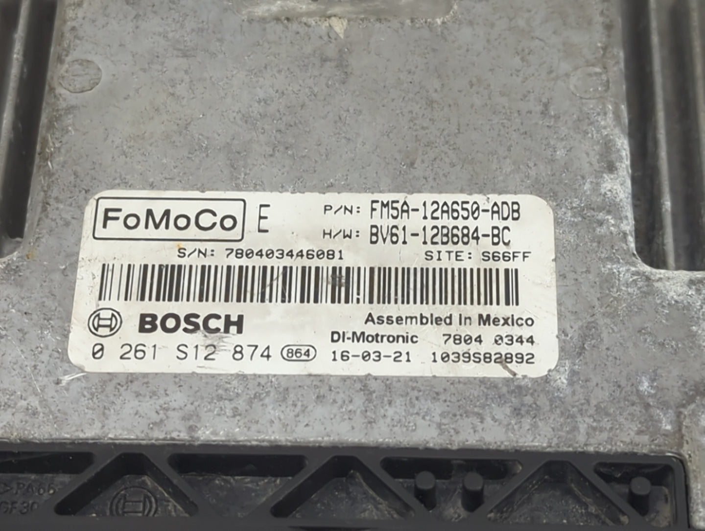 2013-2018 Ford Focus PCM Engine Control Computer ECU ECM PCU OEM P/N:FM5A-12A650-ADB BV61-12B684-BC Fits OEM Used Auto Parts