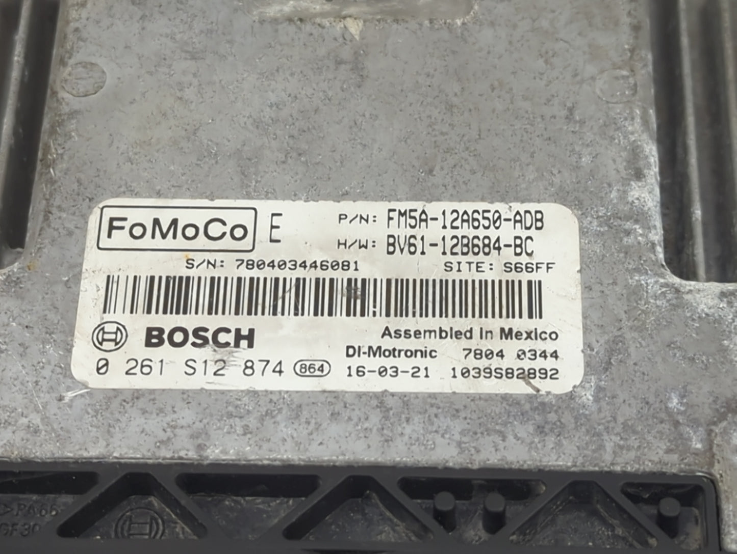2013-2018 Ford Focus PCM Engine Control Computer ECU ECM PCU OEM P/N:FM5A-12A650-ADB BV61-12B684-BC Fits OEM Used Auto Parts