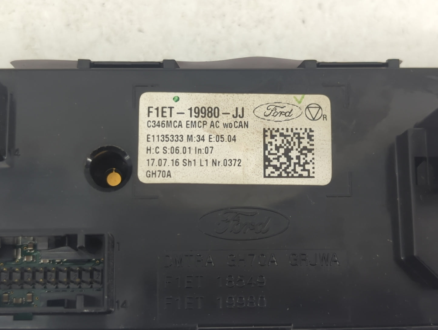 2015-2018 Ford Focus Climate Control Module Temperature AC/Heater Replacement P/N:F1ET-19980-JJ Fits Fits 2015 2016 2017 201