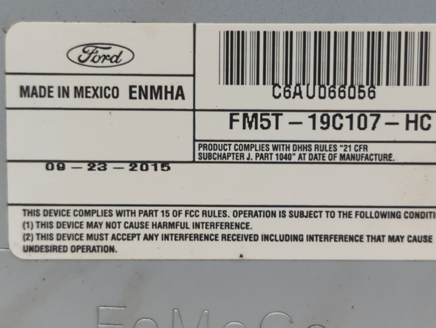 2015-2018 Ford Focus Information Display Screen - Oemusedautoparts1.com