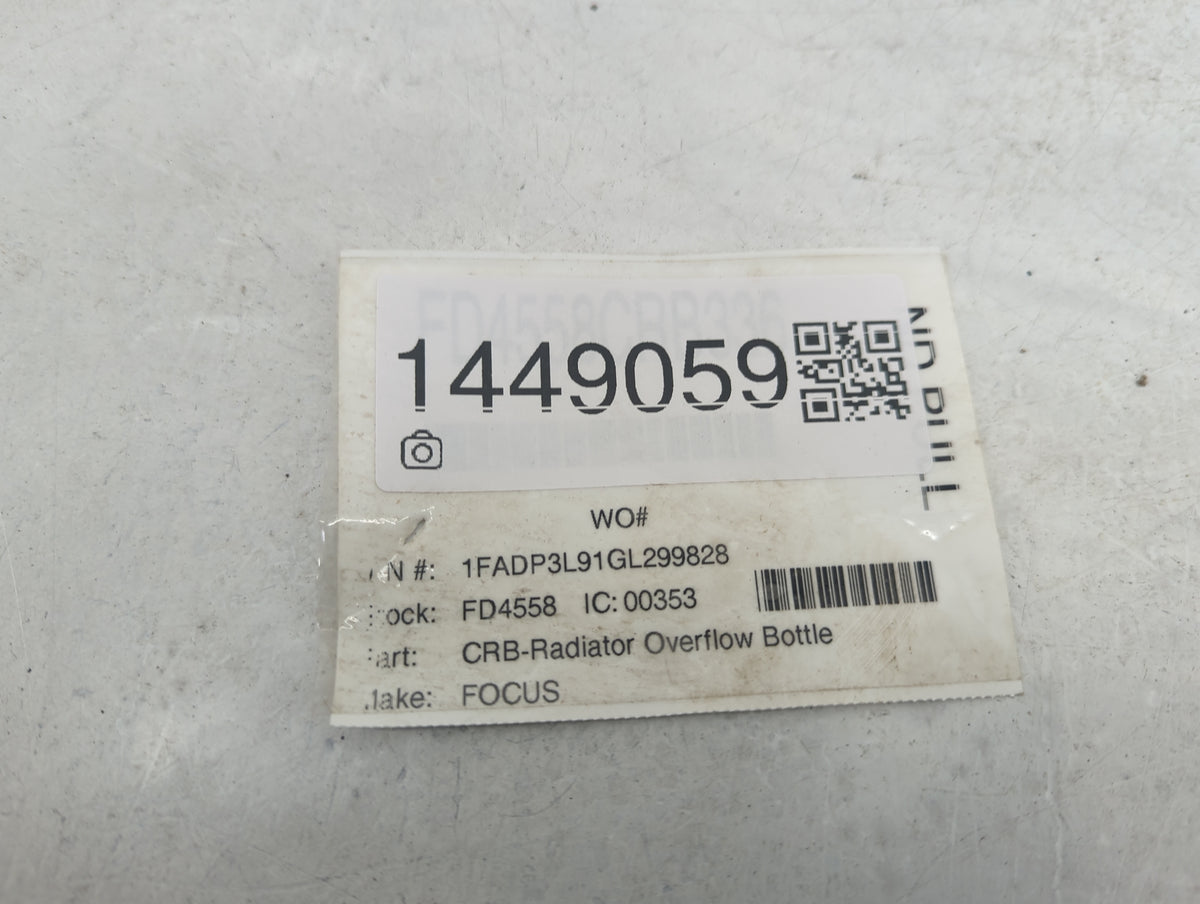 2016 Ford Focus Radiator Coolant Overflow Expansion Tank Bottle - Oemusedautoparts1.com