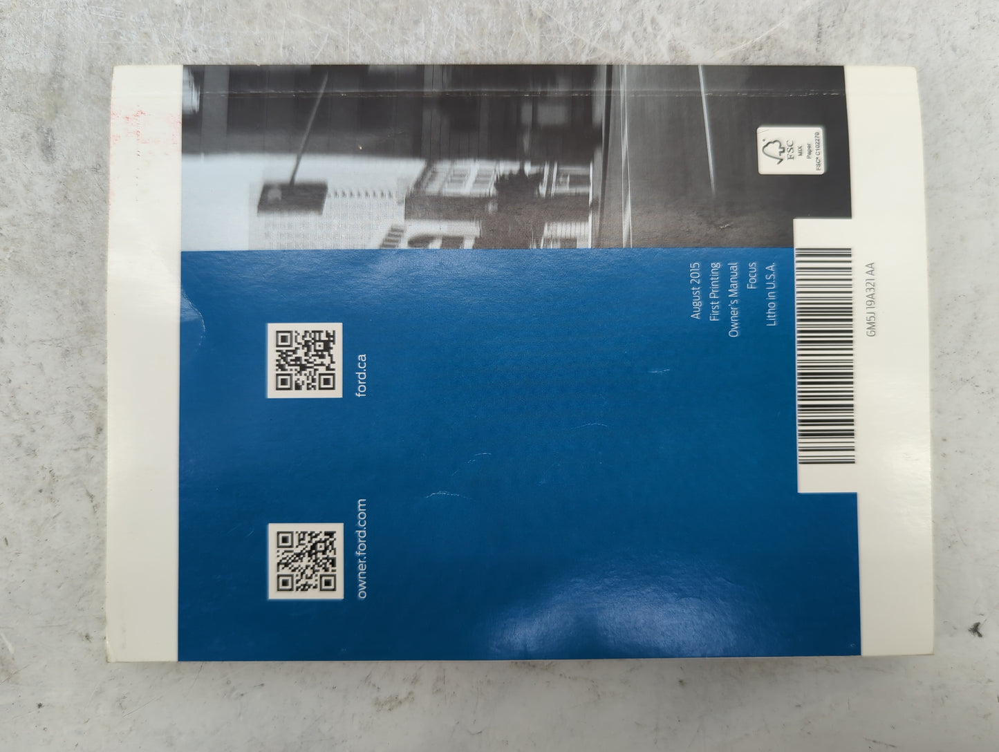 2016 Ford Focus Owners Manual Book Guide P/N:GM5J19A321AA GJ5J19A285DA OEM Used Auto Parts - Oemusedautoparts1.com