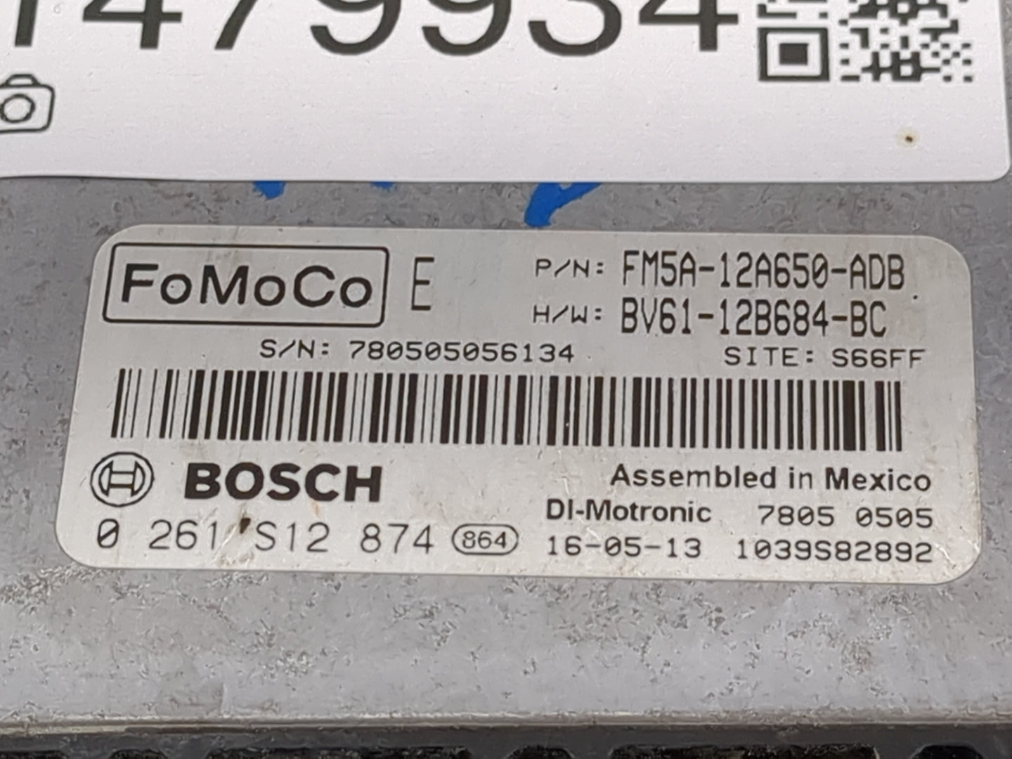 2013-2018 Ford Focus PCM Engine Control Computer ECU ECM PCU OEM P/N:FM5A-12A650-ADB BV61-12B684-BC Fits OEM Used Auto Parts