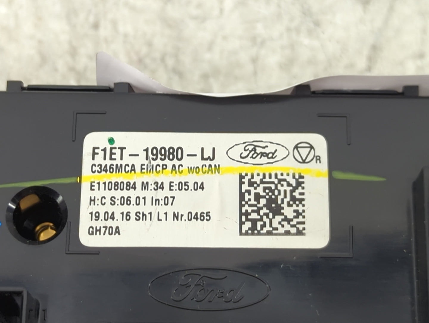 2015-2018 Ford Focus Climate Control Module Temperature AC/Heater Replacement P/N:F1ET-19980-LJ Fits Fits 2015 2016 2017 201