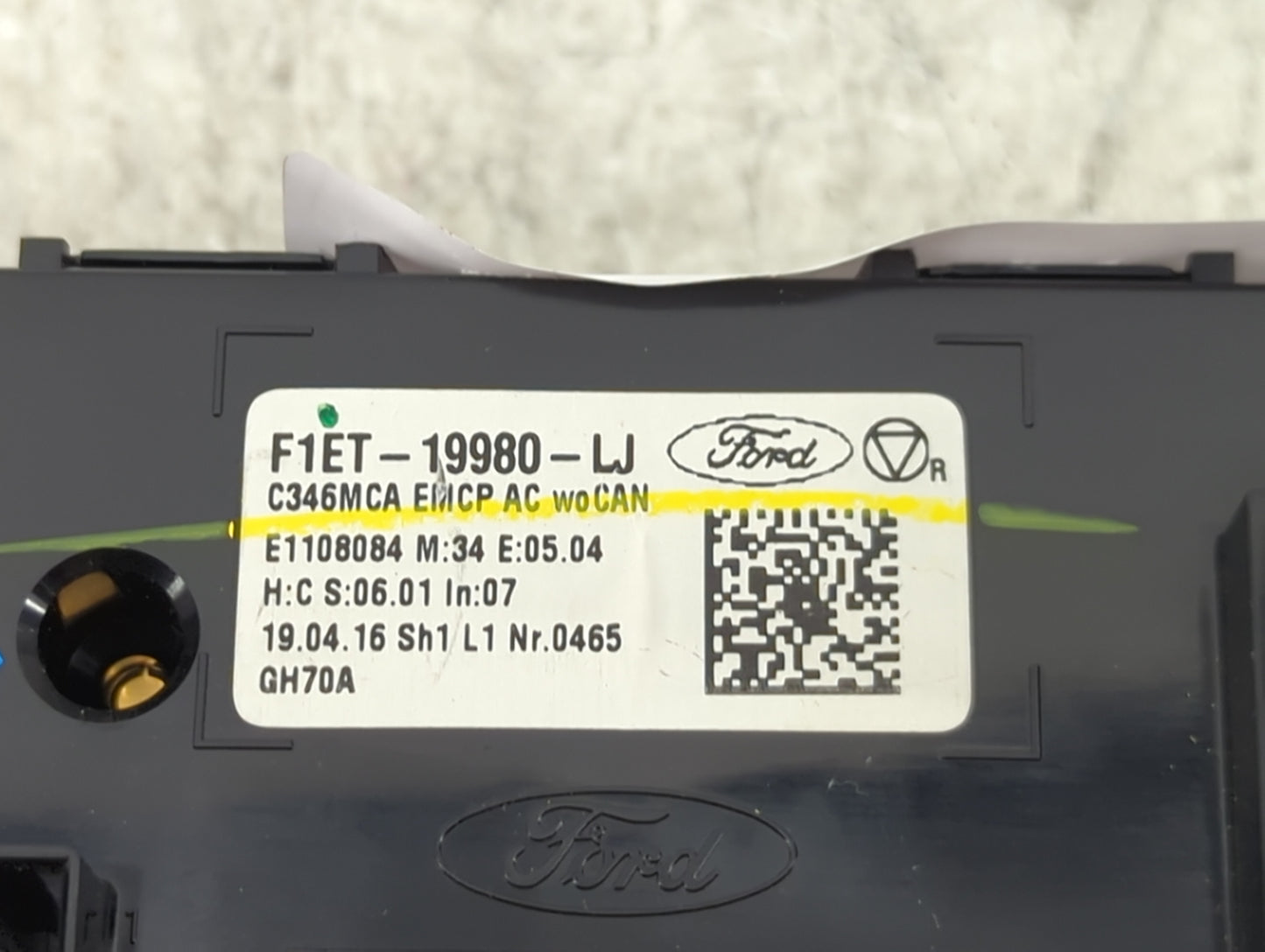2015-2018 Ford Focus Climate Control Module Temperature AC/Heater Replacement P/N:F1ET-19980-LJ Fits Fits 2015 2016 2017 201