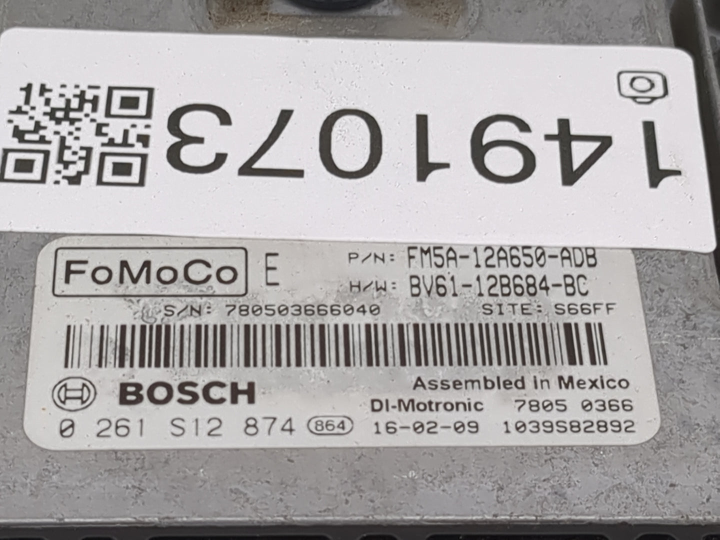 2013-2018 Ford Focus PCM Engine Control Computer ECU ECM PCU OEM P/N:FM5A-12A650-ADB BV61-12B684-BC Fits OEM Used Auto Parts