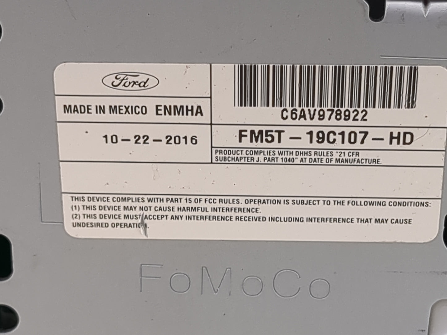 2016 Ford Focus Radio Speaker Amplifier Fm5t-19c107-hd|c6av978922 - Oemusedautoparts1.com