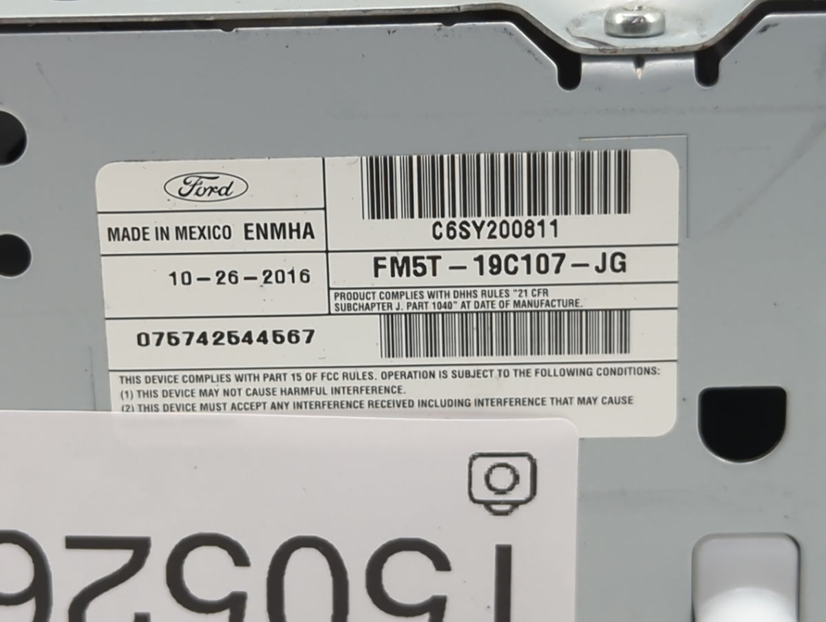 2016 Ford Focus Radio AM FM Cd Player Receiver Replacement P/N:FM5T-19C107-JG Fits OEM Used Auto Parts - Oemusedautoparts1.c