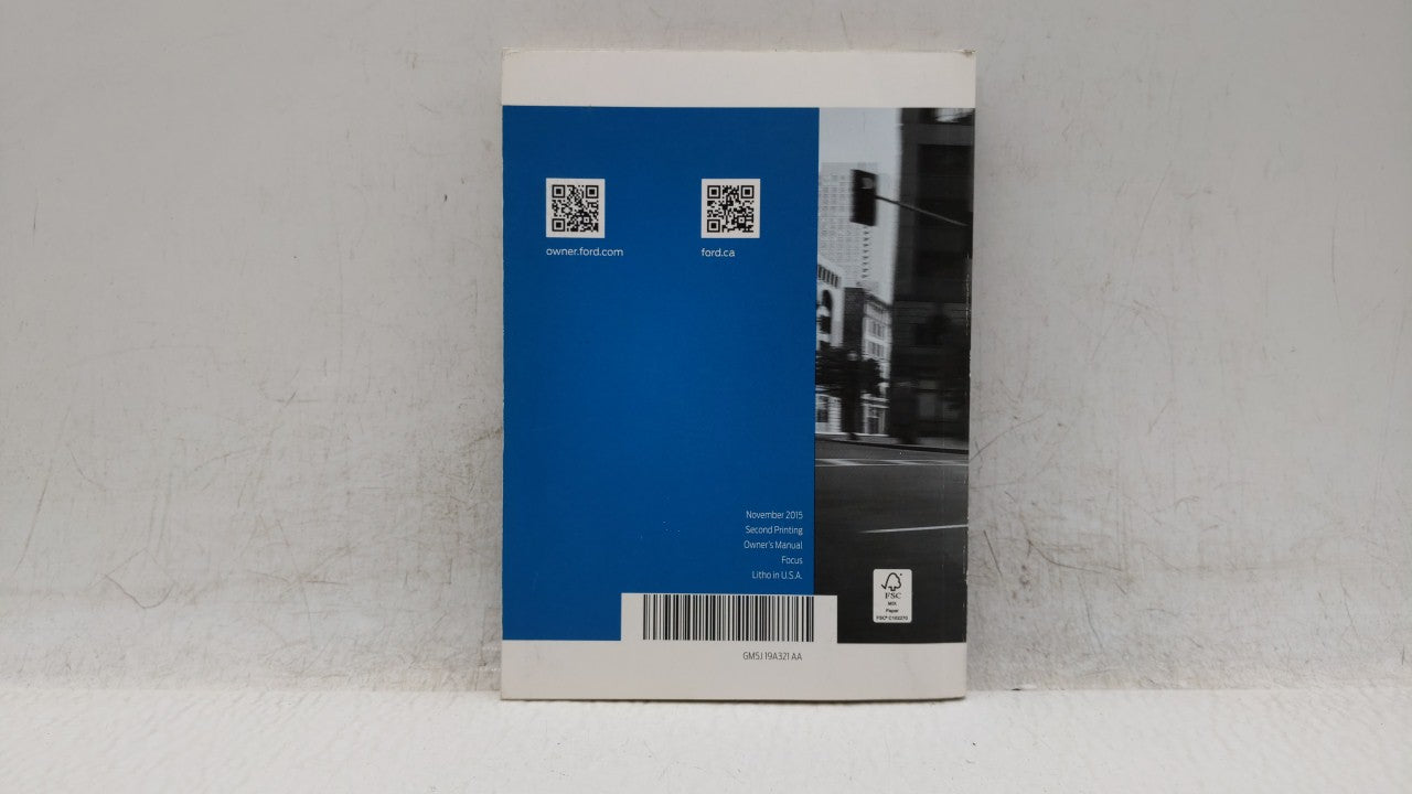 2016 Ford Focus Owners Manual Book Guide OEM Used Auto Parts - Oemusedautoparts1.com