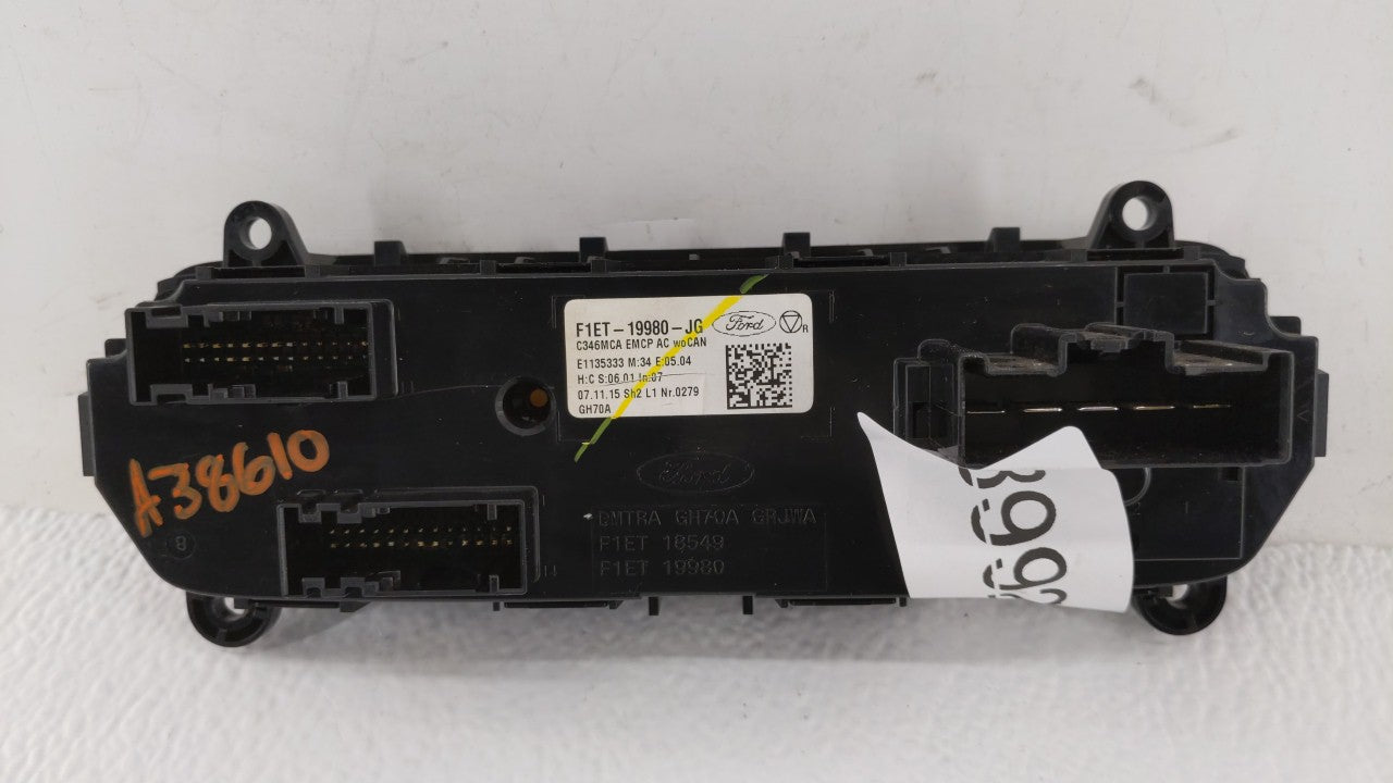 2015-2018 Ford Focus Climate Control Module Temperature AC/Heater Replacement P/N:F1ET-19980-LJ F1ET-19980-JF Fits OEM Used 