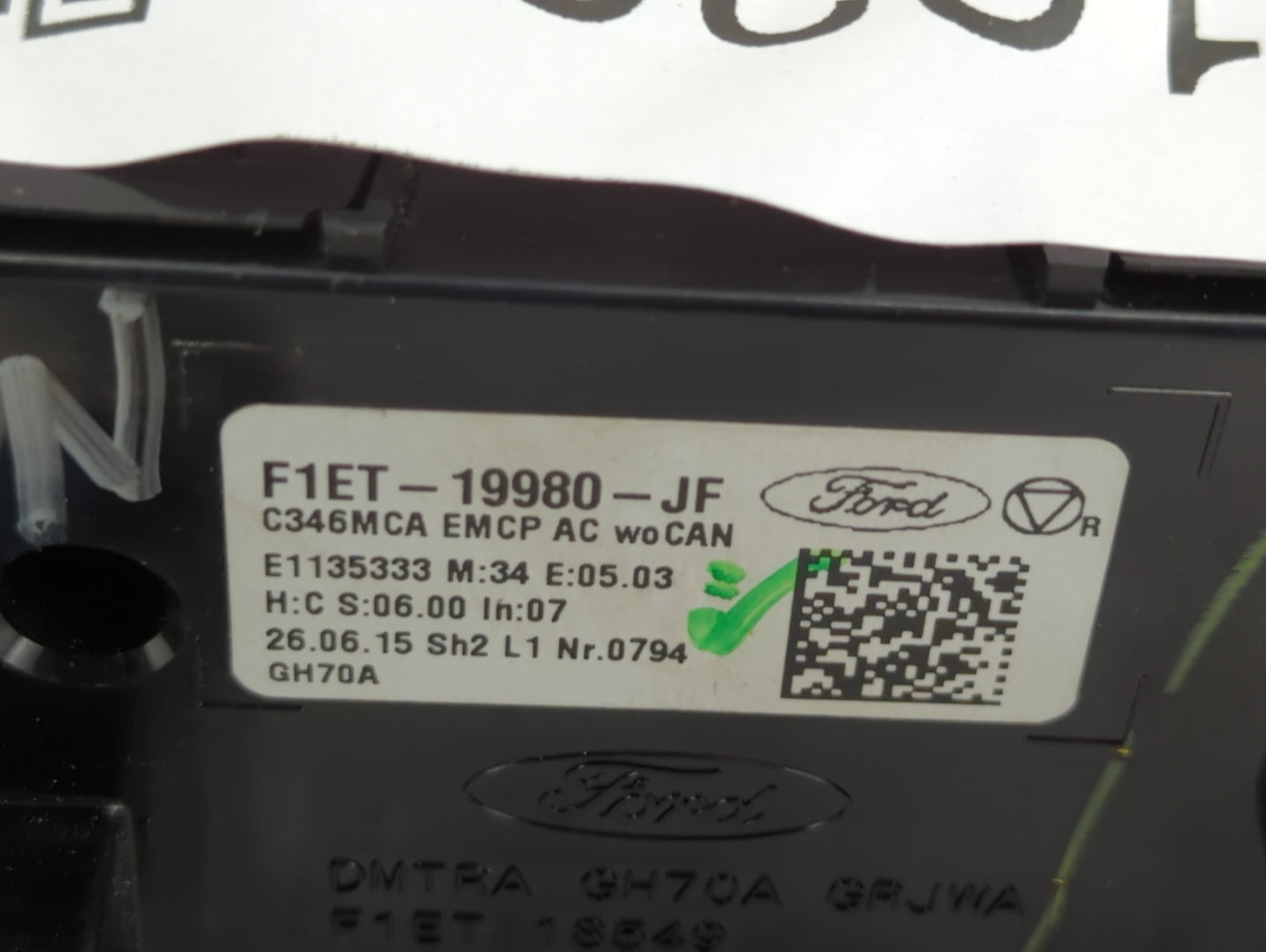 2015-2018 Ford Focus Climate Control Module Temperature AC/Heater Replacement P/N:F1EB-18835-JF3JA6 F1ET-19980-LJ Fits OEM U